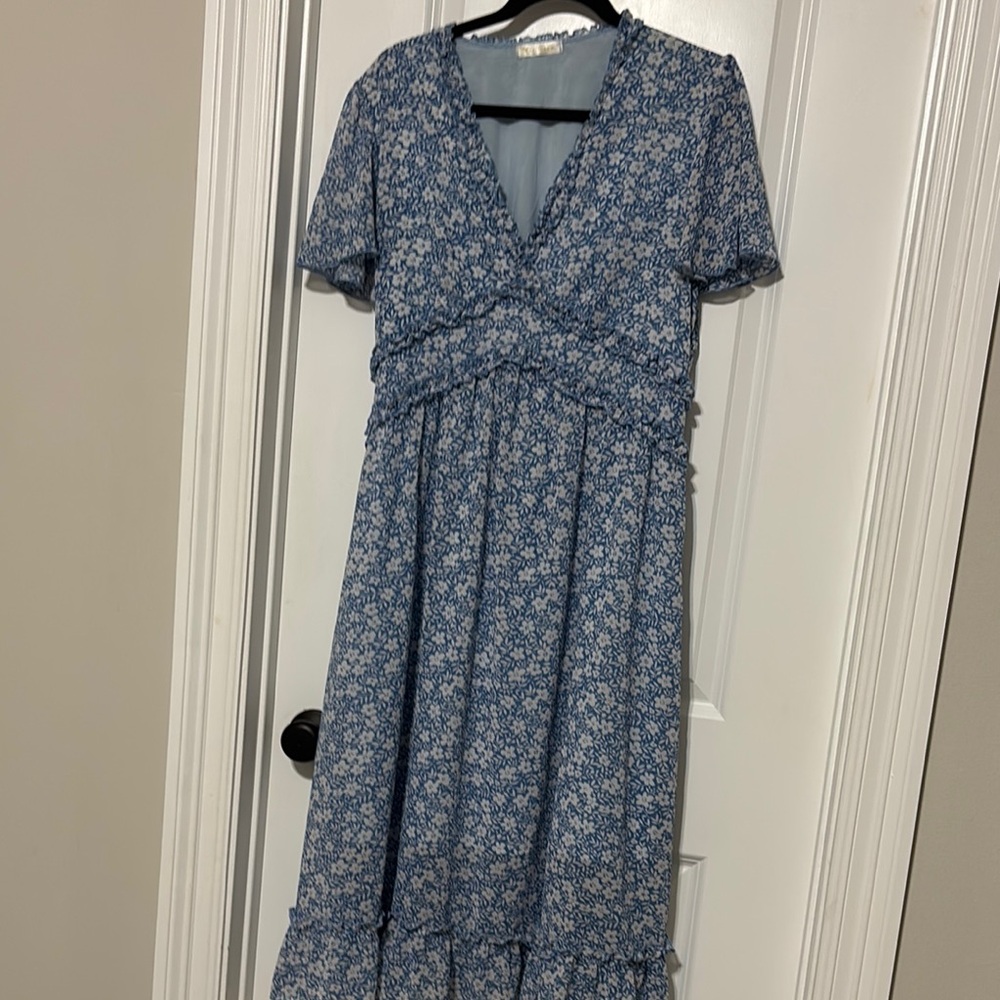 Floral Blue Dress
